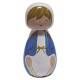 Statue Vierge Miraculeuse en bois tourné hauteur 10cm + Boîte