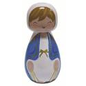 Statue Vierge Miraculeuse en bois tourné hauteur 10cm + Boîte