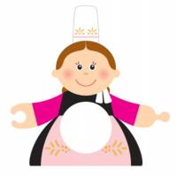 Breton handdoek rond 13x12cm 