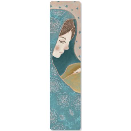 Gelamineerde boekenlegger 18,5×4,5 cm Mater Nostra + Gebeden Frans/Engels 