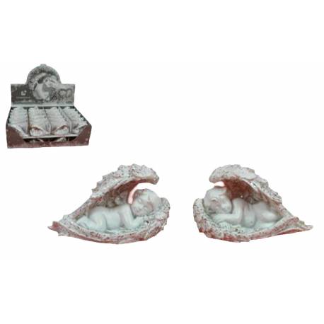 Engel 3 cm liggend in vleugel + strass - 48/display 