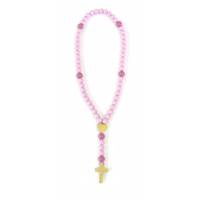 Roze gouden rozenkrans ongeveer 30 cm 