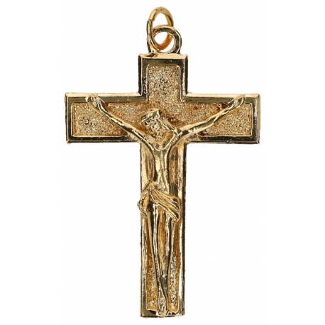 Kruisje metaal verguld 35 X 26 mm 