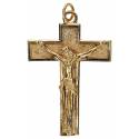 Kruisje metaal verguld 35 X 26 mm 