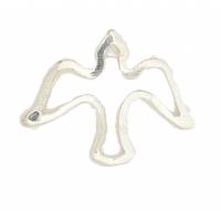Pin Duif Metaal vernikkeld 