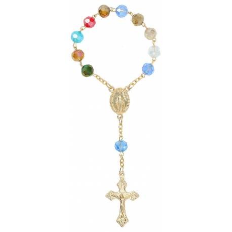 Tientje/auto semicristal Multicolor Metaal verguld 