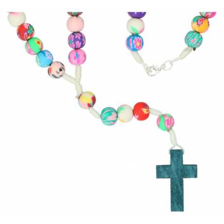 Rozenkrans op kooord Fimo 