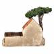 Décor pour santons de Provence Clapier avec arbre - 18 x 10 cm