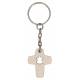 Sleutelhanger Kruis met opengewerkte engel 