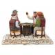 Santon Gateau 7 cm Joueurs de cartes avec table et socle 