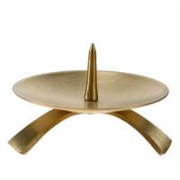 Bougeoir - Diam 9.5 cm - Laiton Brossé épuisé jusqu'à 11/2025