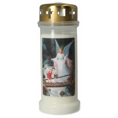 Kaars 6D / KK / wit / Engelbewaarder 