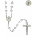 Chapelet - Blanc irisé - Bte Communion