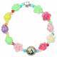Bracelet s/élast. multicolore / enfants + méd. Ste Rita