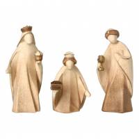 Rois Mages : crèche de Noël en bois Aram 10 cm (3 pièces)
