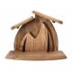 Etable vide en bois pour crèche de Noël - 24 x 12 x 19 cm