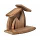 Etable vide en bois pour crèche de Noël - 24 x 12 x 19 cm