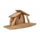 Etable vide en bois pour crèche de Noël 48 x 22 x 22 cm