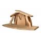 Etable vide en bois pour crèche de Noël 48 x 22 x 22 cm