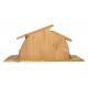 Etable vide en bois pour crèche de Noël 48 x 22 x 22 cm