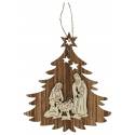 Hout kerstdecoratie om te hangen - kerststallen 