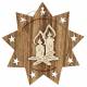 Hout kerstdecoratie om te hangen - kaars 