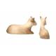 Ane et boeuf : crèche de Noël en bois Aram 10 cm (2 pièces)