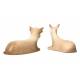 Ane et boeuf : crèche de Noël en bois Aram 10 cm (2 pièces)