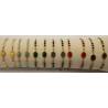 Staal armband met natuurstenen, stalen kralen en gekleurde Wonderbare Medaille 