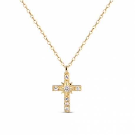 Collier en plaqué-or avec croix