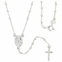 Rozenkrans zilver met rhodium 