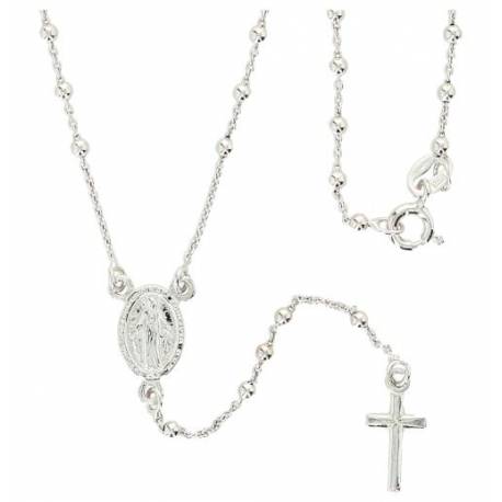 Rozenkrans zilver met rhodium 