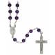 Rozenkrans Zilver + Rhodium Amethyst - 6 mm 