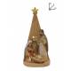 Nativité 20 cm colorée effet bois
