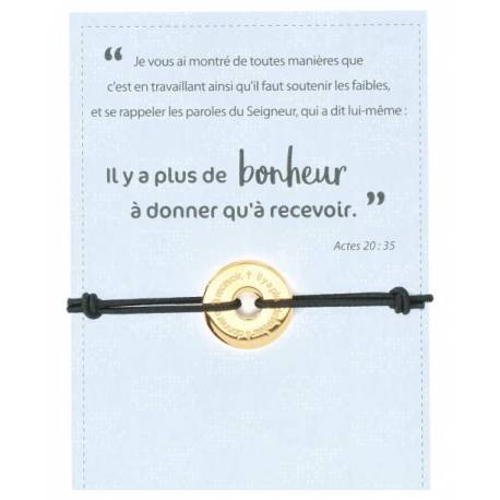 Bracelet "Parole de vie" Bonheur