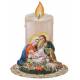 Nativité / Cierge - 10 X H13 cm - A poser ou à pendre