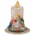 Relief 10 X H13 cm-Kersttafereel/Kaars-Staand of hangend 
