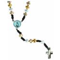 Chapelet s/corde Croix argentées et dorées