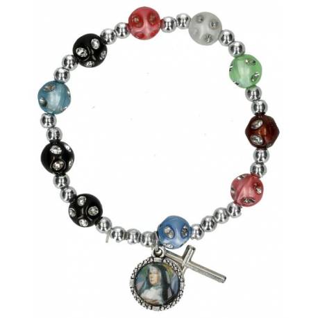 Bracelet s/élast Ste Rita - Multicolore
