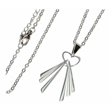 Ketting roestvrij met Barmhartige Kristus symbool 