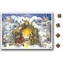 Christelijke adventskalender met chocolade 25 x 35 cm 