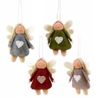 Ange en feutrine à suspendre 10 cm