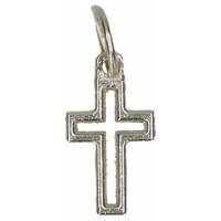 Open kruisje - 15 mm - Metaal vernikkeld 