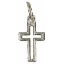 Croix ajourée - 15 mm - Métal nickelé