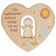 Coeur en bois naturel - 12 cm - Mijn engelbewaarder