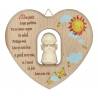 Hart in natuurhout - 12 cm - Mon ange gardien 