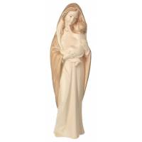 Statue Vierge Marie avec enfant en bois- 40 cm - 2 ton bois