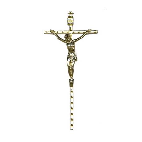 Croix Murale - 15 cm - Métal Doré
