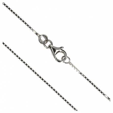 Ketting 40 cm + Karabijnhaak - Zilver + Rhodium 