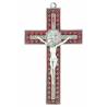 Sint-Benedictuskruis - 12 cm - Met verzilverd email rood 